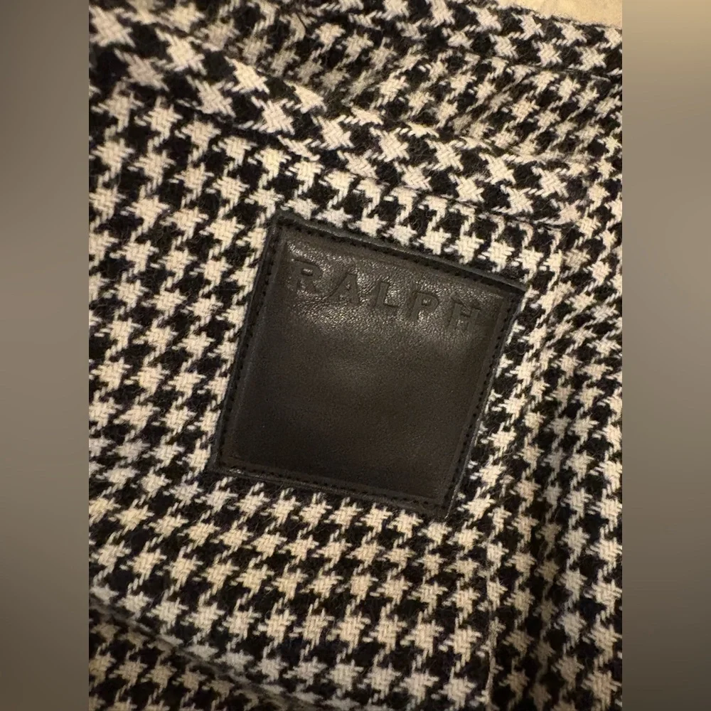 Ralph Lauren Wool Midi Maxi Skirt 12 Houndstooth A-Line Equestrian Wrap Vintage - Picture 7 of 11